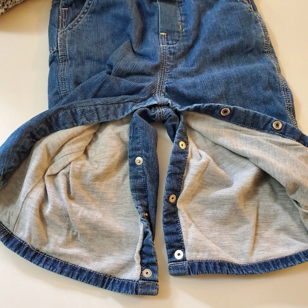 Oshkosh Vintage Denim Lined Overalls, Size 18 months Toddler